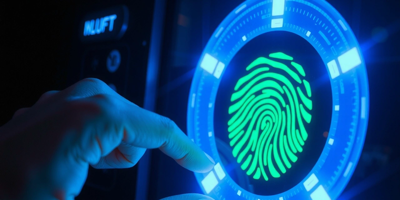 Biometric fingerprint scan for secure access